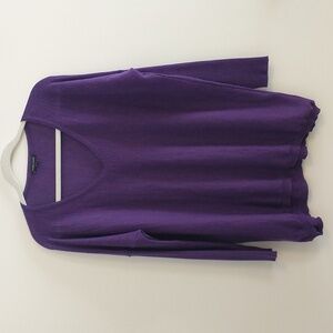 Eileen Fisher  Royal Alpaca Purple Oversized Drop Shoulder Sweater Medium